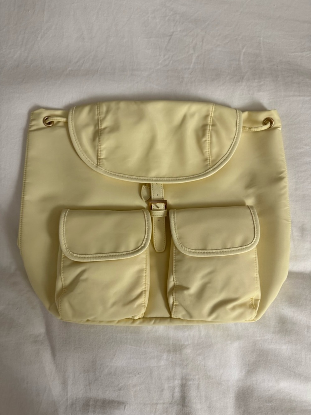 Year of Ours Pale Yellow Drawstring Pocket Backpack
